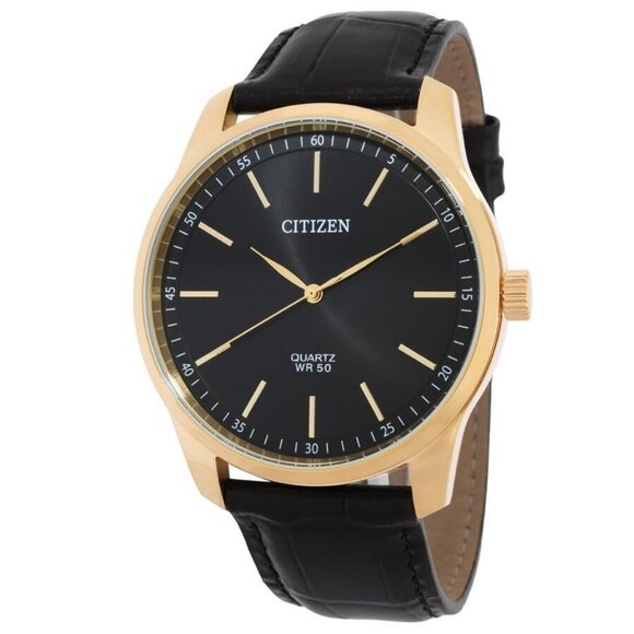 NWT Authentic Citizen Quartz Black Dial Men's Watch - Picture 1 of 3